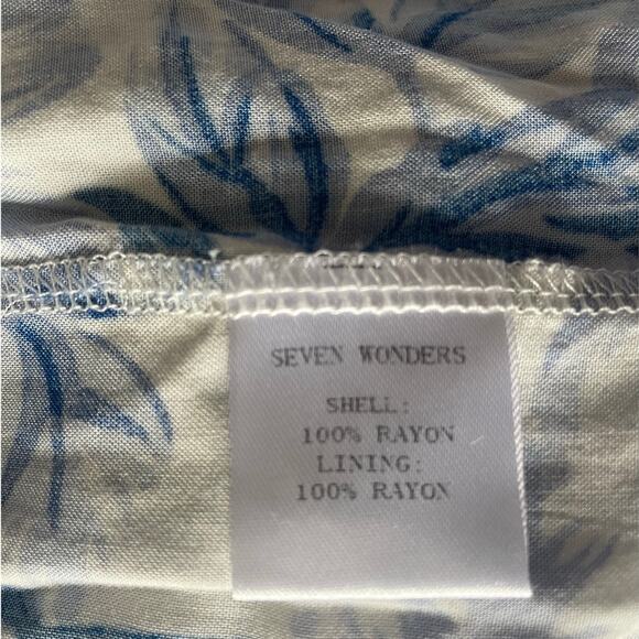 NWOT Seven Wonders Kiah Blue Floral Tiered Cutout Backless Maxi Dress Size Small - Picture 10 of 11